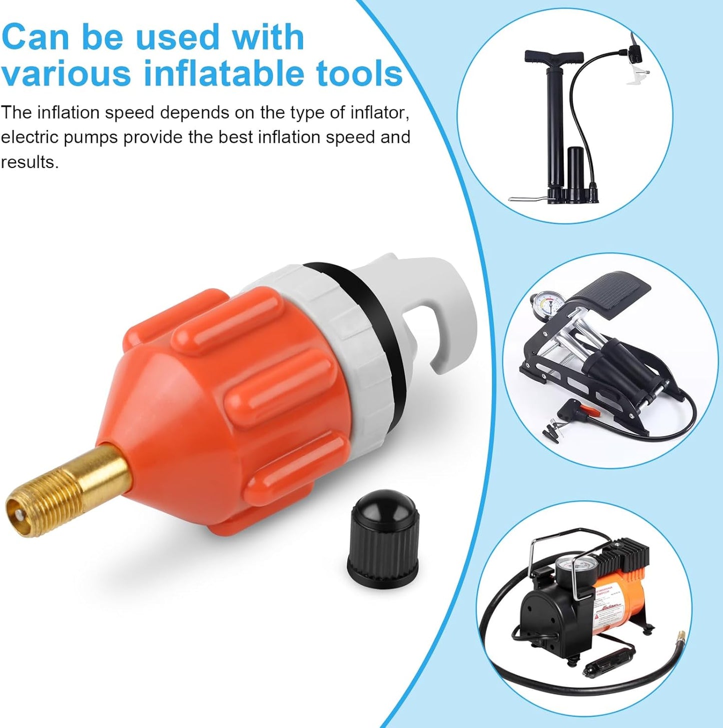 2Pcs Stand Up Paddle Board Pump Adapter