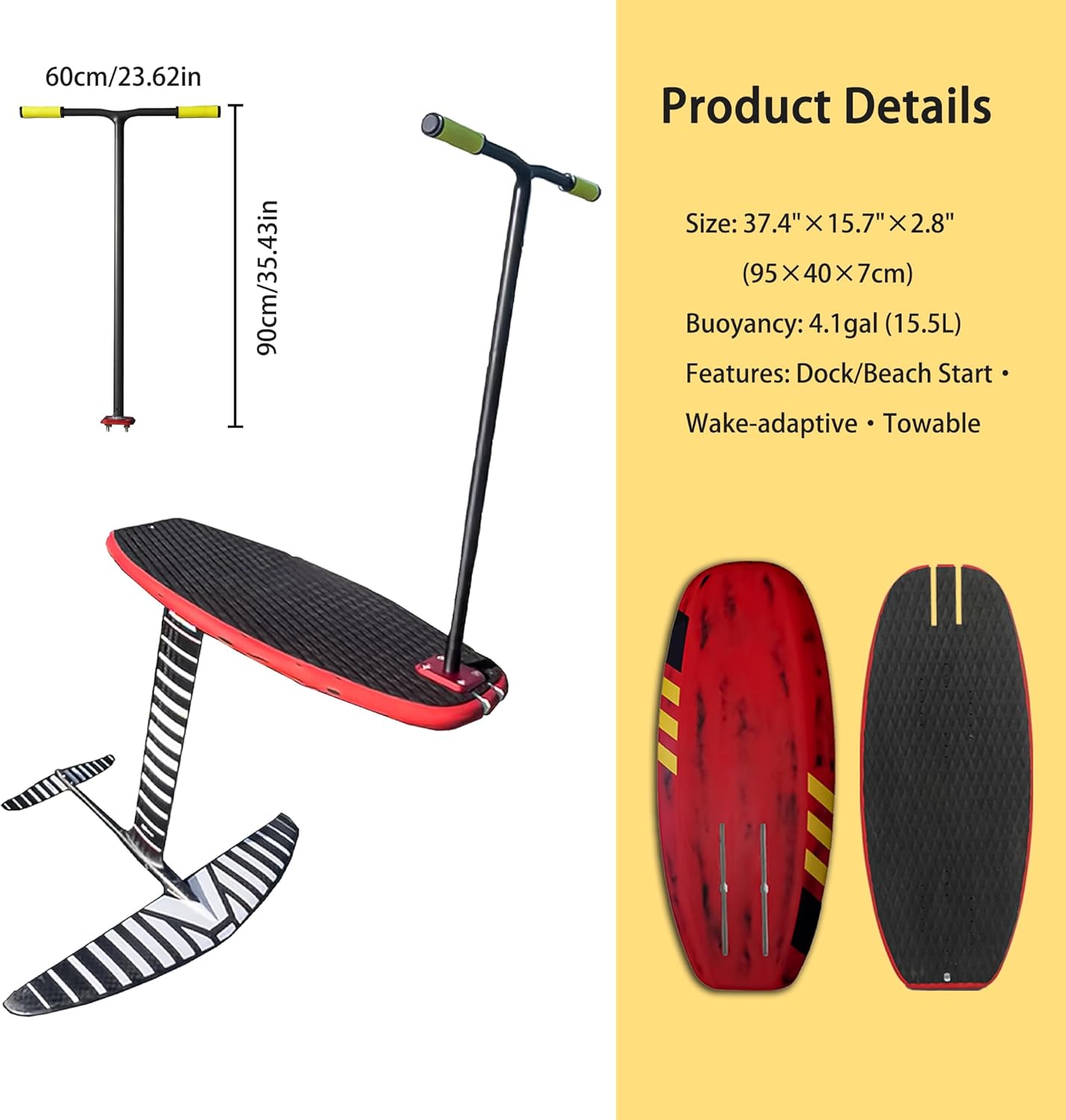 Carbon Fiber Hydrofoil Surfboard for Adults