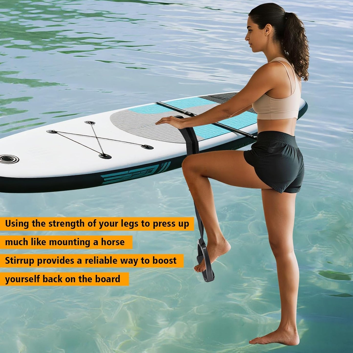 Self-Rescue Stirrup for Paddleboards – Easy Deck Re-Entry Strap | Must-Have Safety Accessory for SUP Paddlers