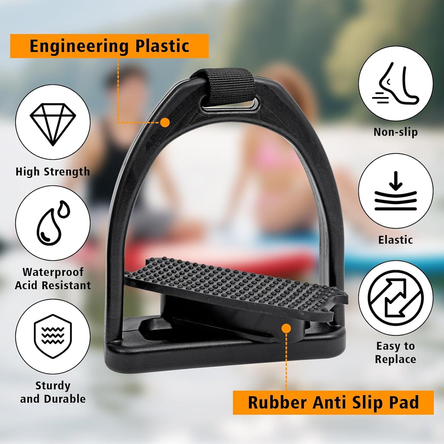 Self-Rescue Stirrup for Paddleboards – Easy Deck Re-Entry Strap | Must-Have Safety Accessory for SUP Paddlers