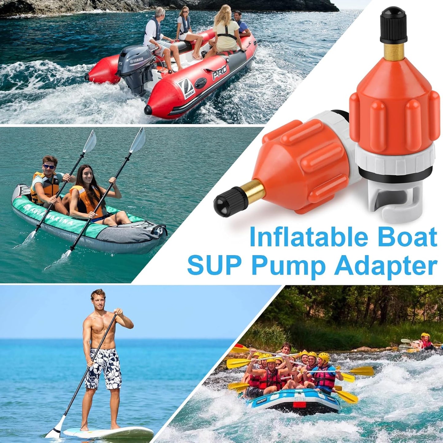 2Pcs Stand Up Paddle Board Pump Adapter