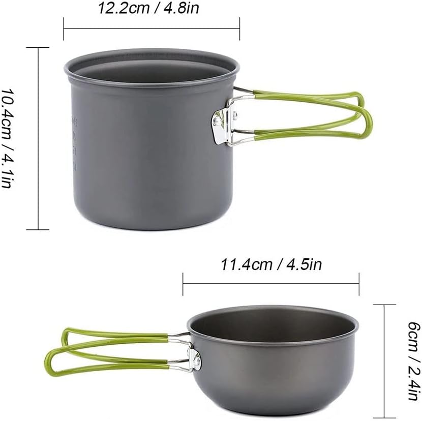 Camping Cookware Kit with Stove Outdoor Cooking Set